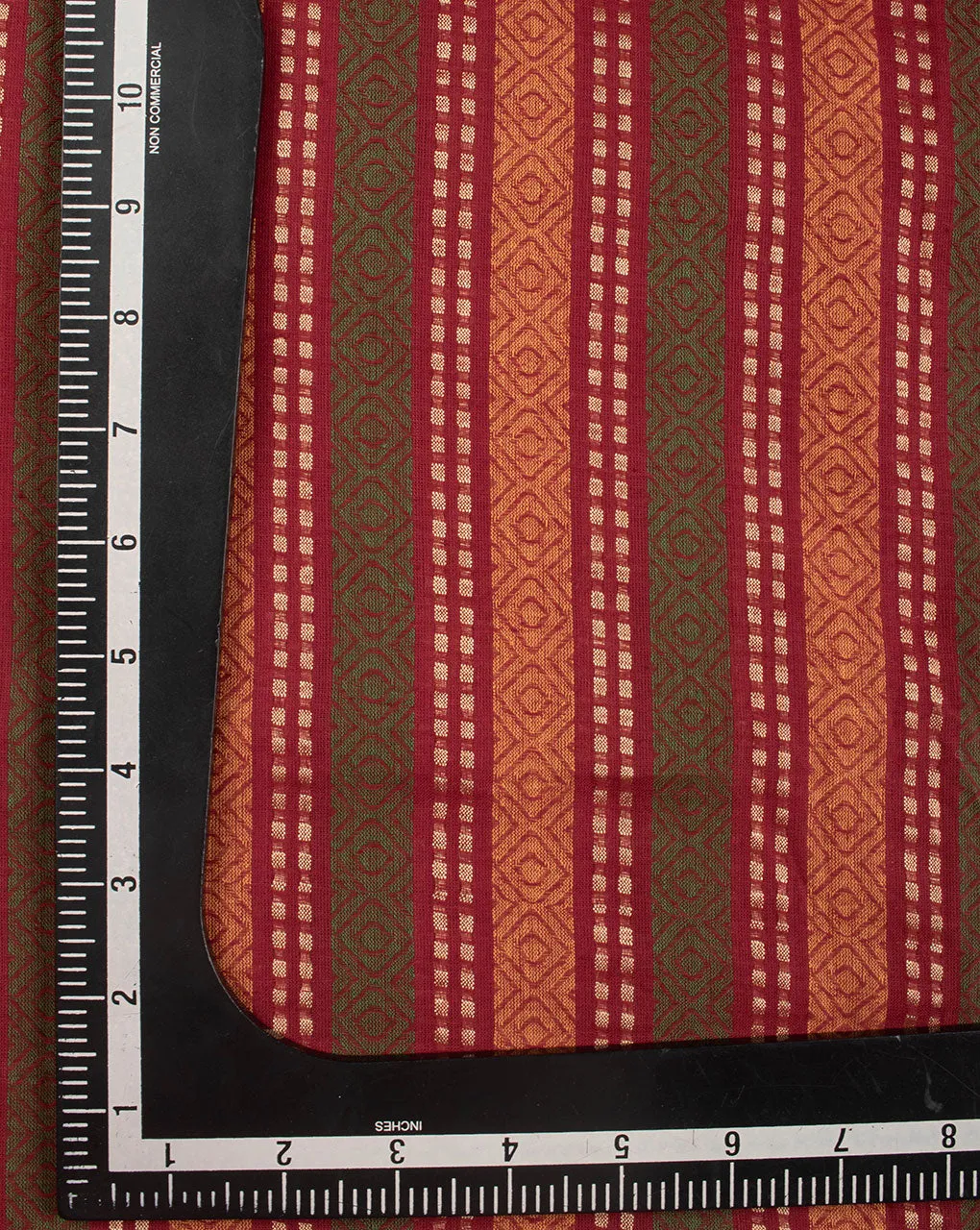 ( Pre Cut 90 CM ) Stripes Woven Dobby Loom Textured Cotton Fabric