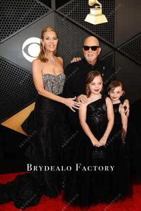 Alexis Roderick Black Strapless 2024 Grammys Red Carpet Dress