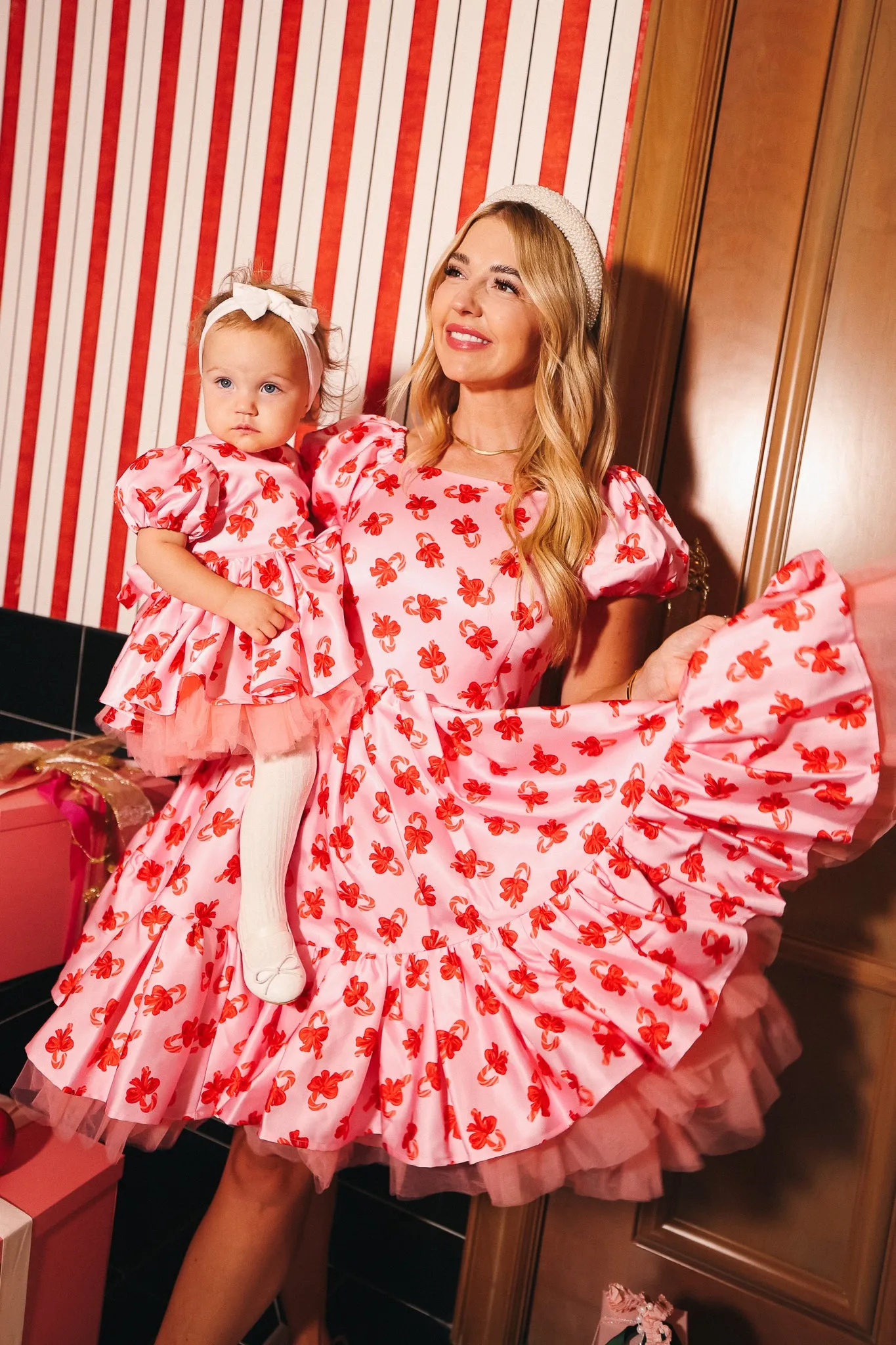 Baby Scottie Dress in Candy Canes - FINAL SALE