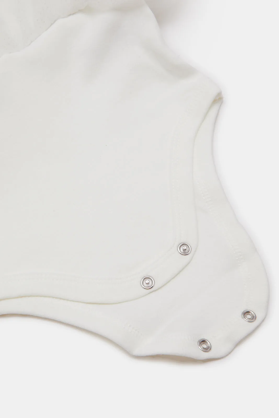 Baby White Print Bloomer Bodysuit Dress