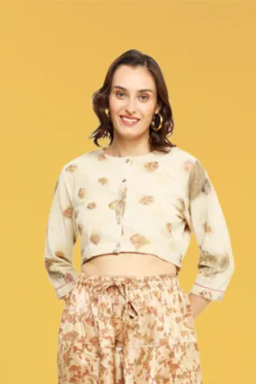 Bageeya "Sundar Bindi"  Handspun Organic Cotton Blouse