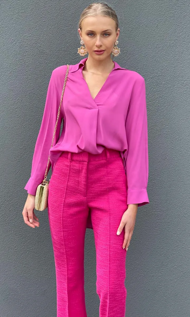Beatrice B Silk Italia Shirt -Magenta