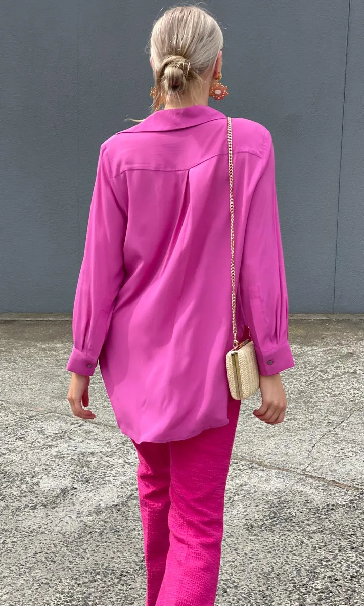 Beatrice B Silk Italia Shirt -Magenta