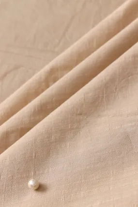 Beige Raw Silk Fabric