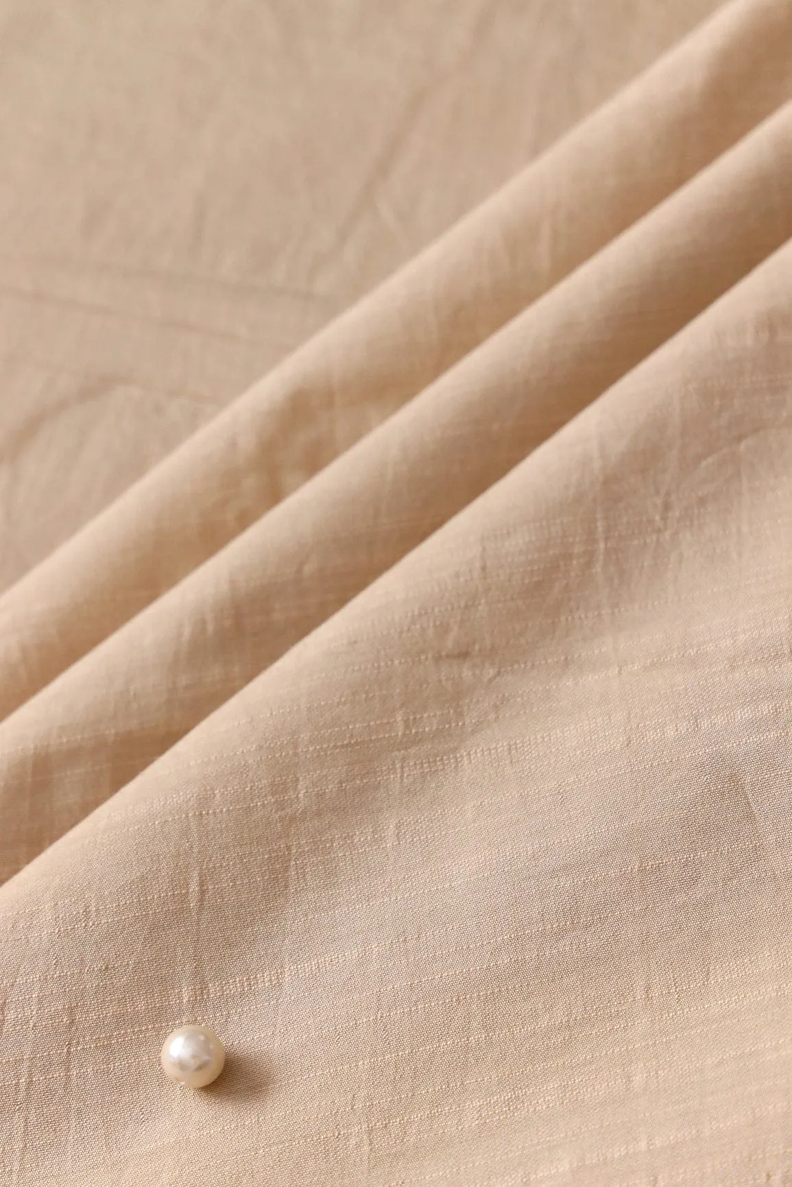 Beige Raw Silk Fabric