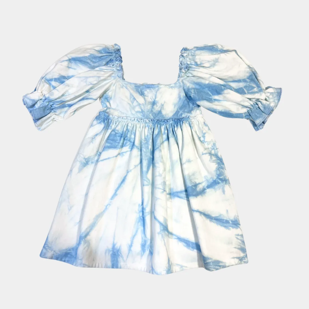 Blue Tie Dye Babydoll Dress
