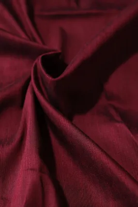 Burgundy Raw Silk Fabric