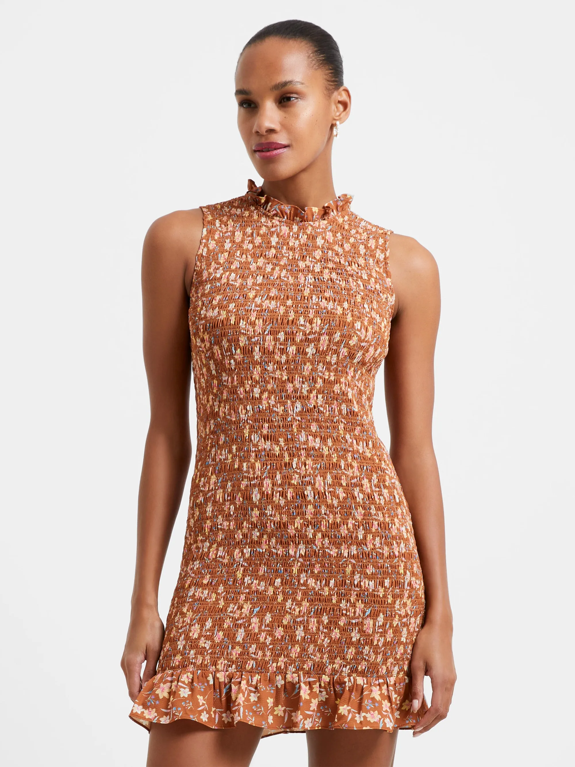 Camille Verona Crepe Smock Dress