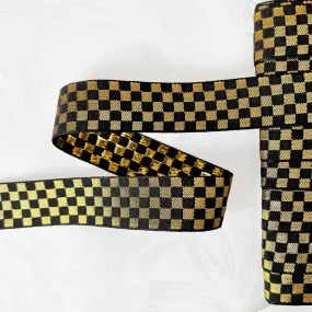 Checkered Metallic Jacquard