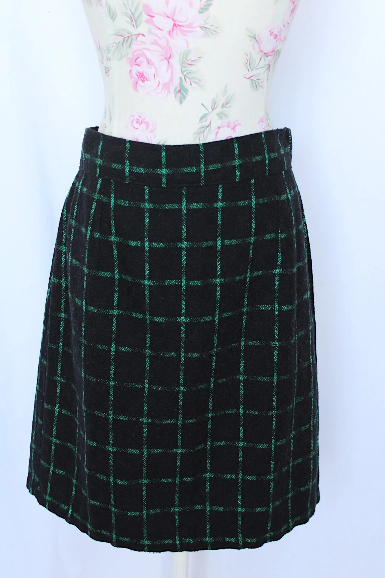 Checkered Pencil Skirt