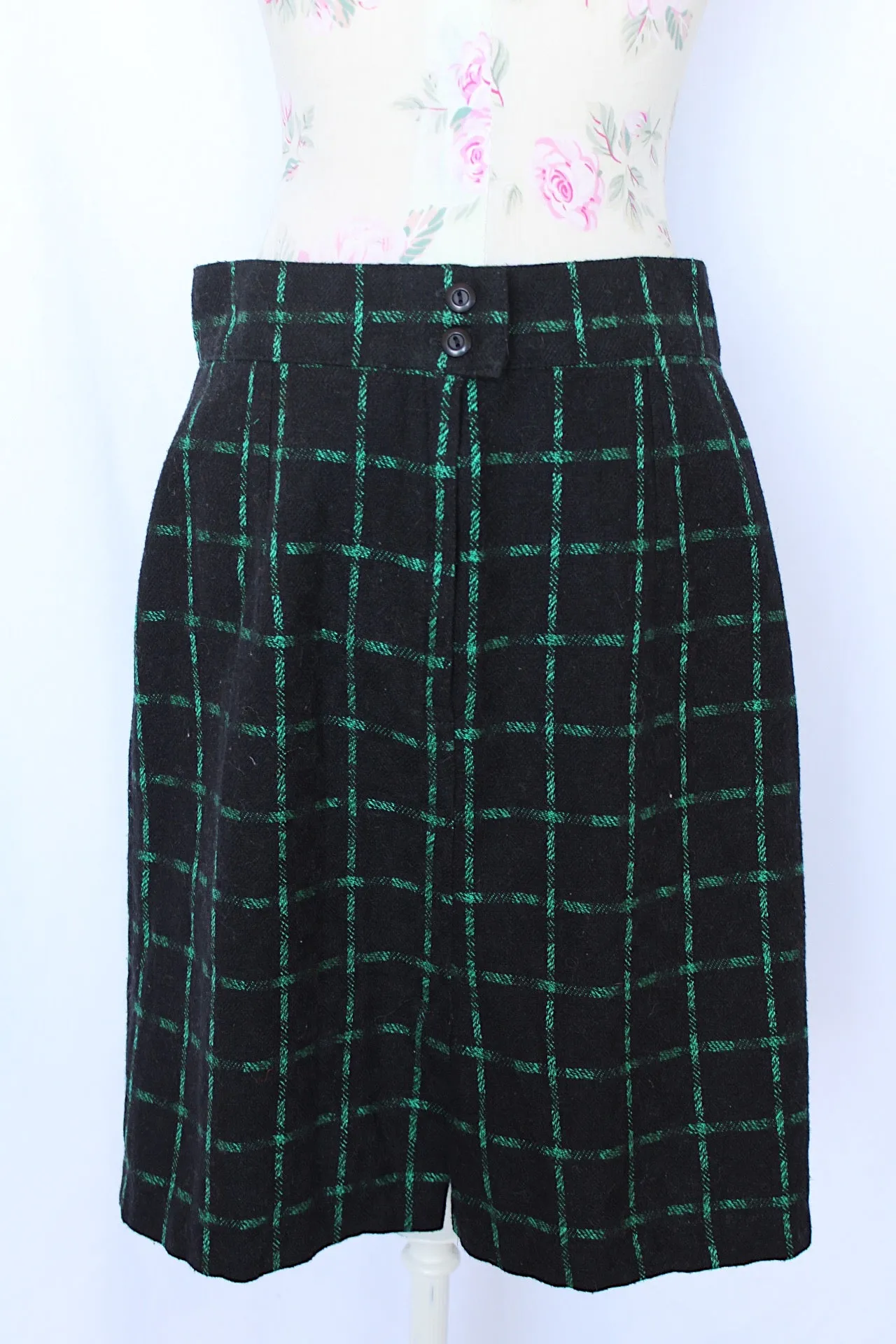 Checkered Pencil Skirt