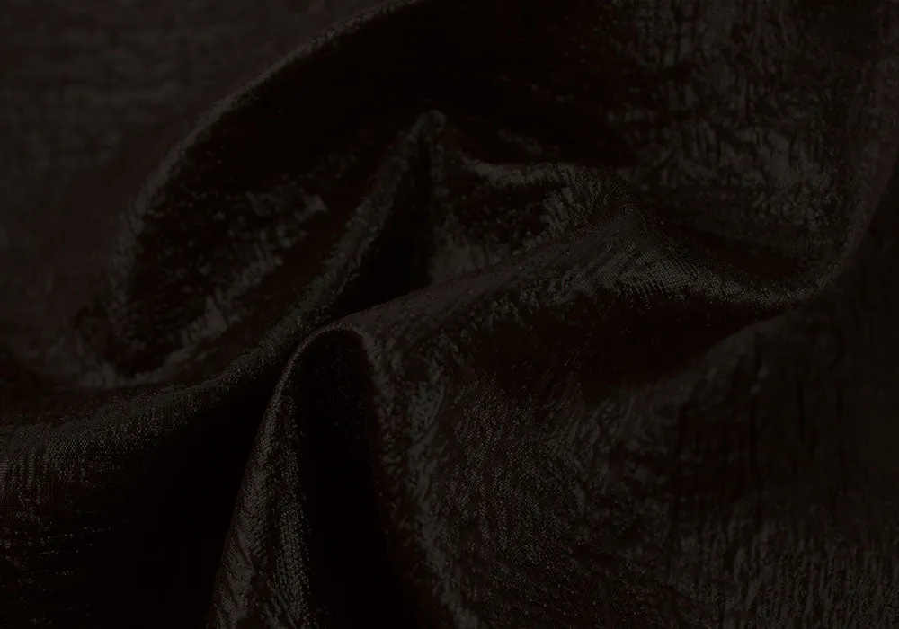 Cloqué Designer Metallic Espresso Brown Silk Brocade