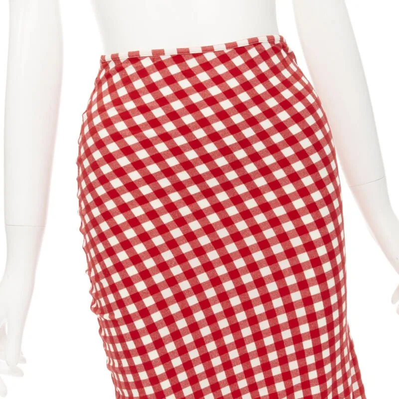 COMME DES GARCONS 1997 Vintage Lumps and Bumps gingham checked blue red set