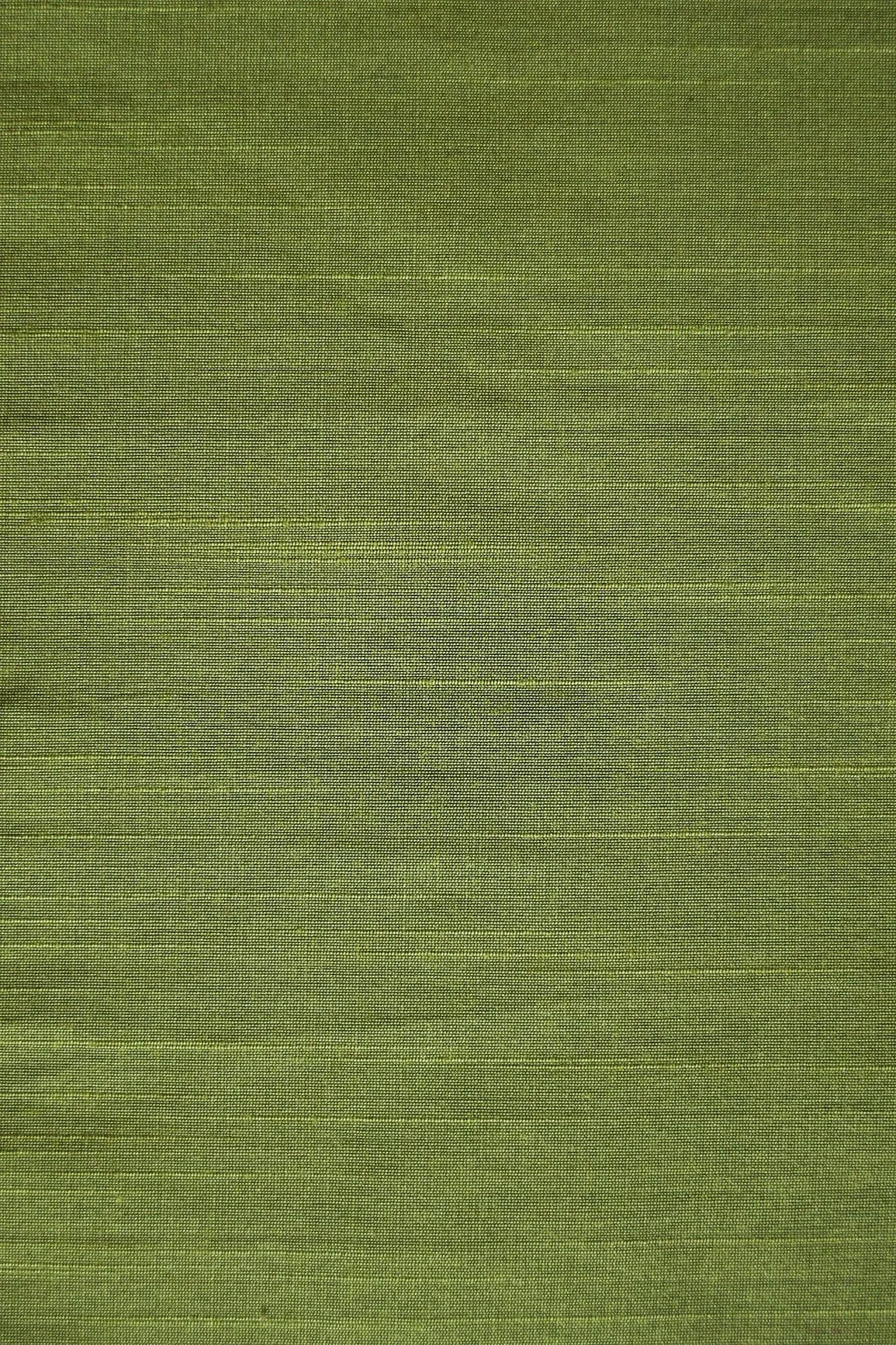 Dark Olive Raw Silk Fabric