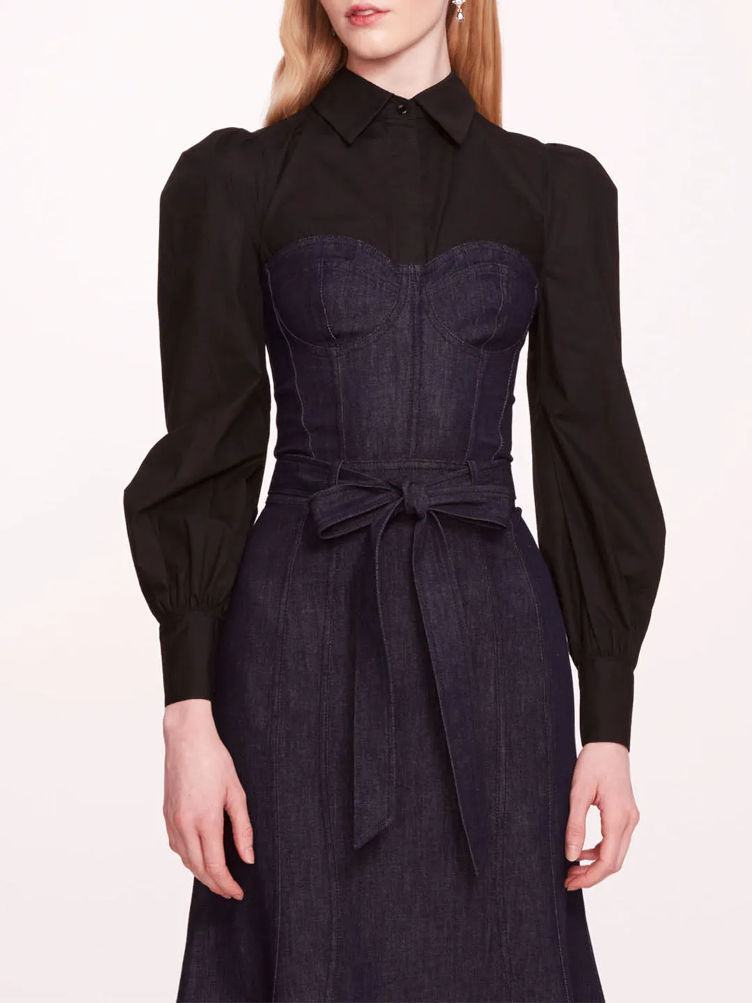 Denim Poplin Shirt Dress