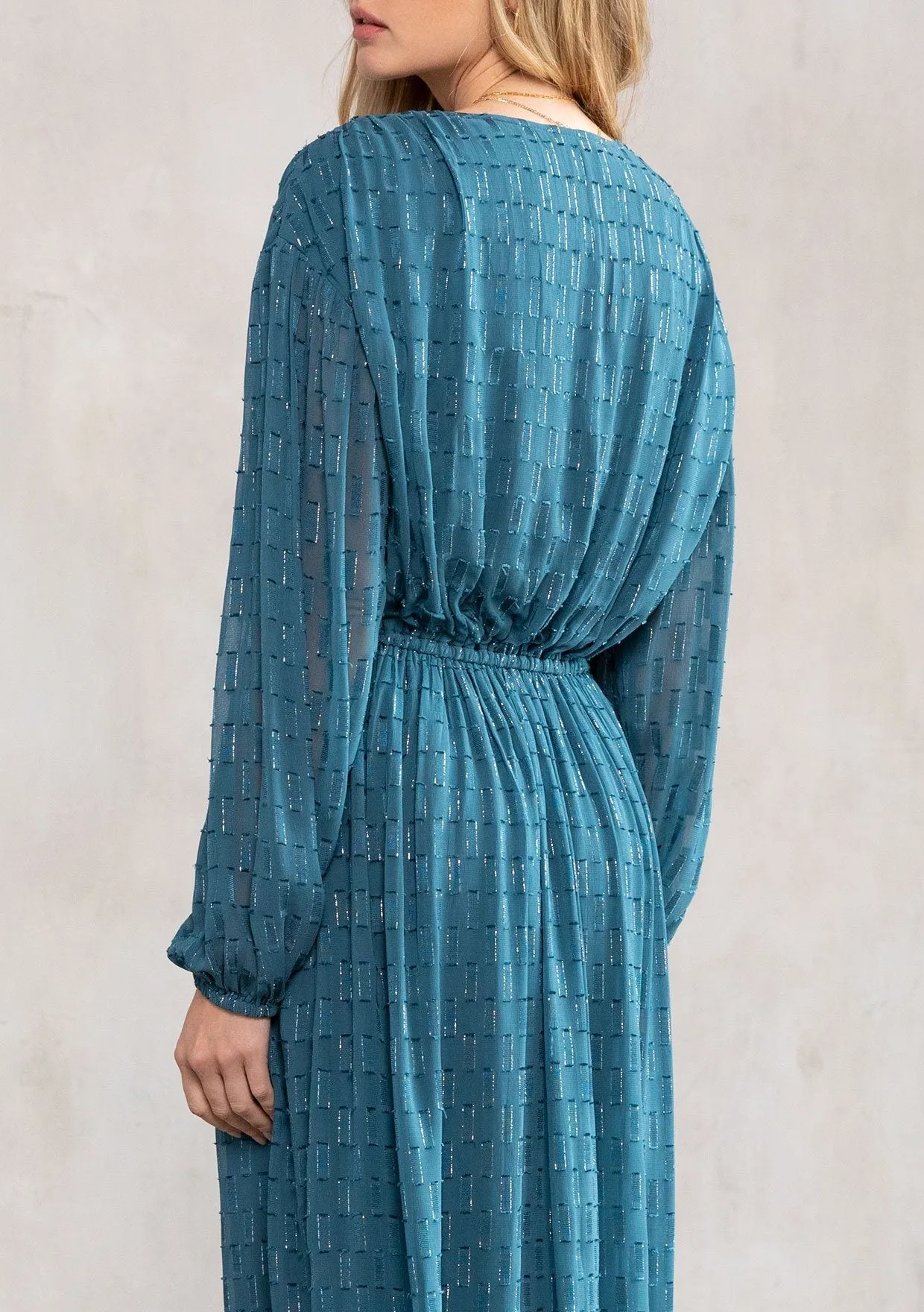 Disco Magic Chiffon Maxi Dress