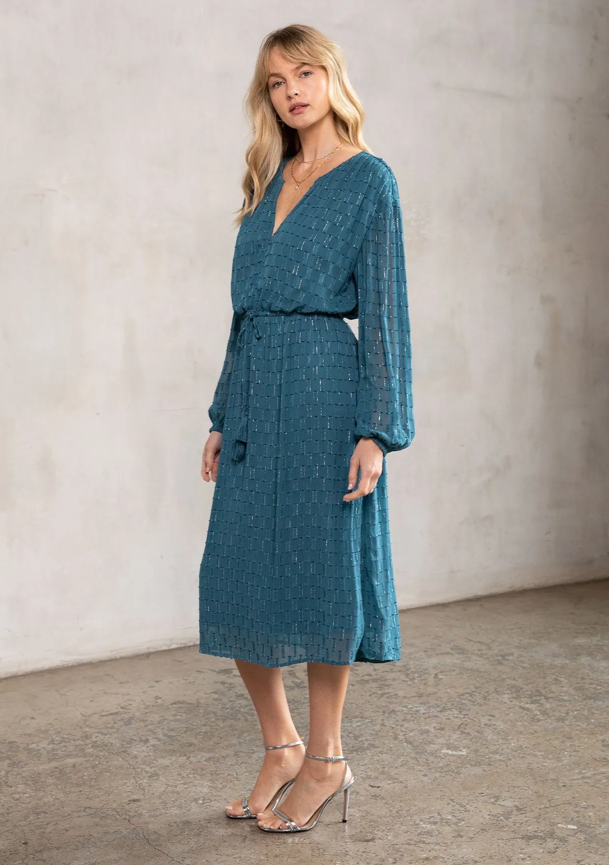 Disco Magic Chiffon Maxi Dress