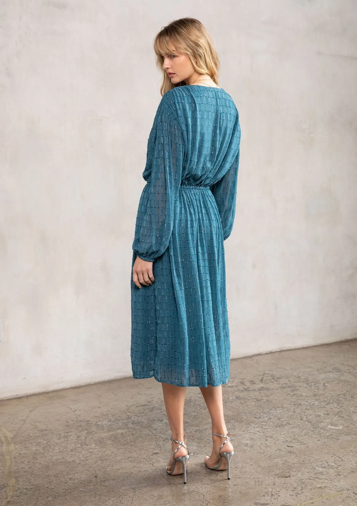Disco Magic Chiffon Maxi Dress