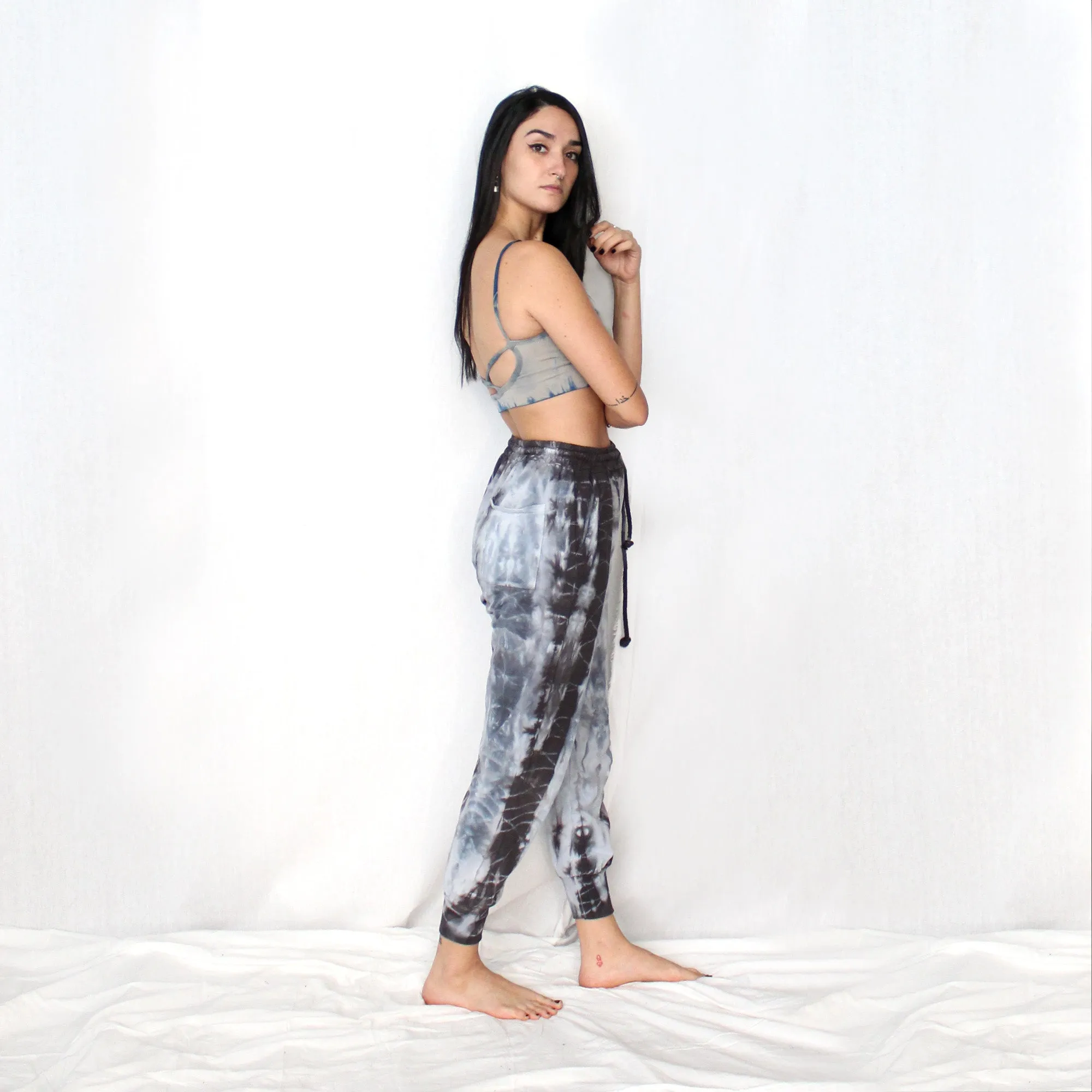 Dyed Jersey Jogger Pants - Grey