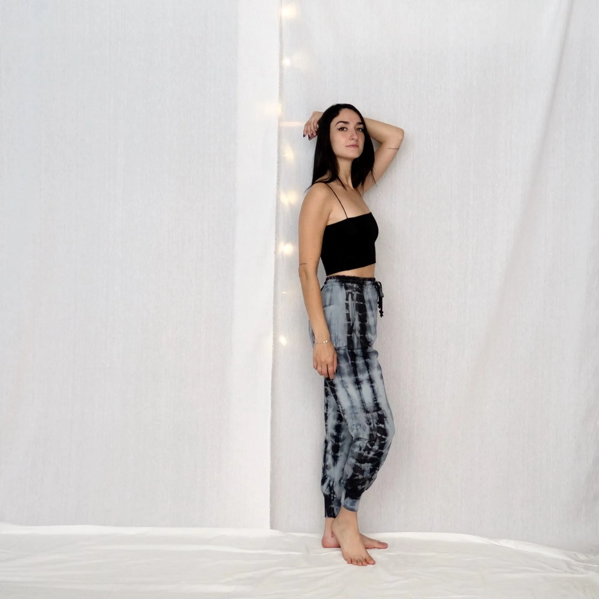 Dyed Jersey Jogger Pants - Grey