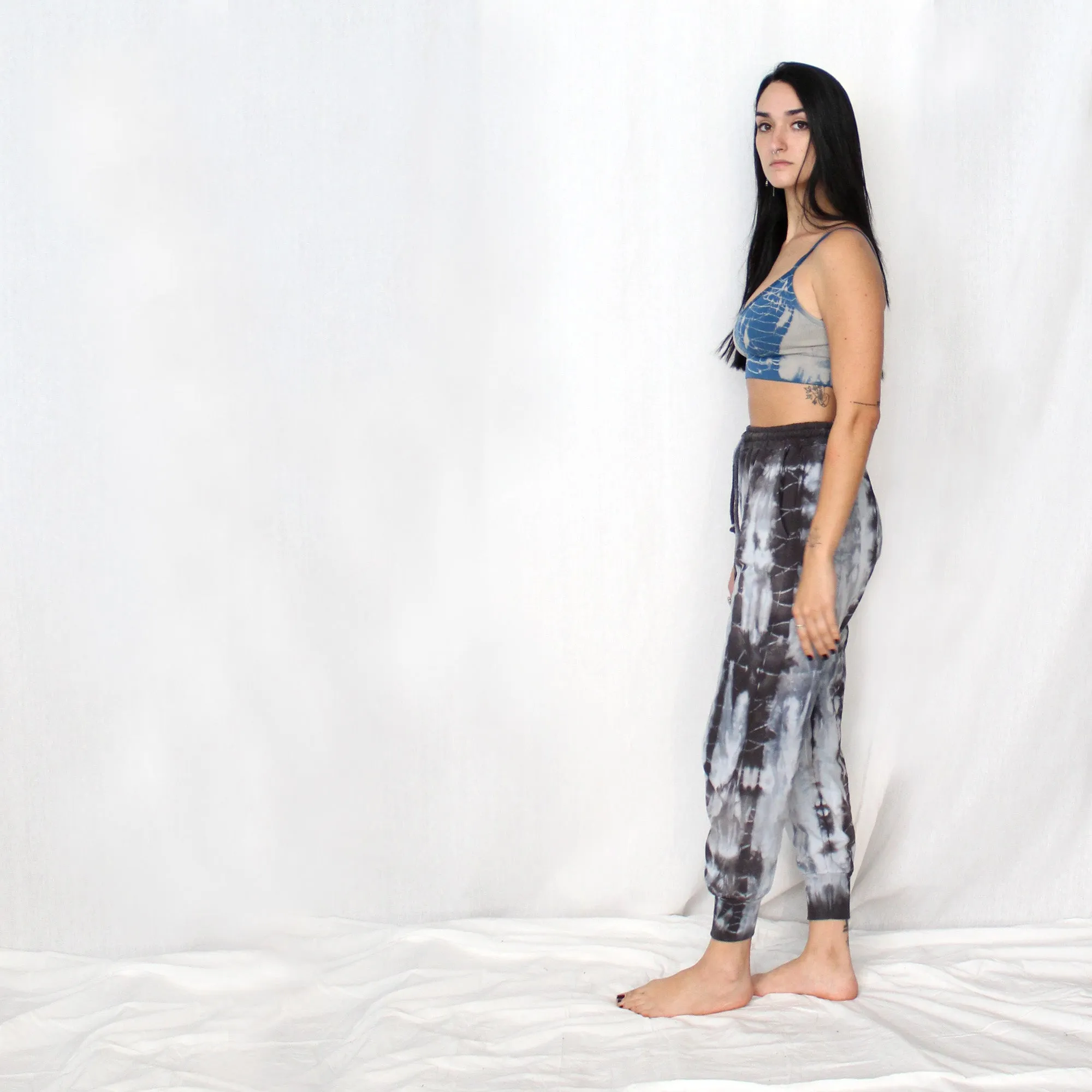 Dyed Jersey Jogger Pants - Grey
