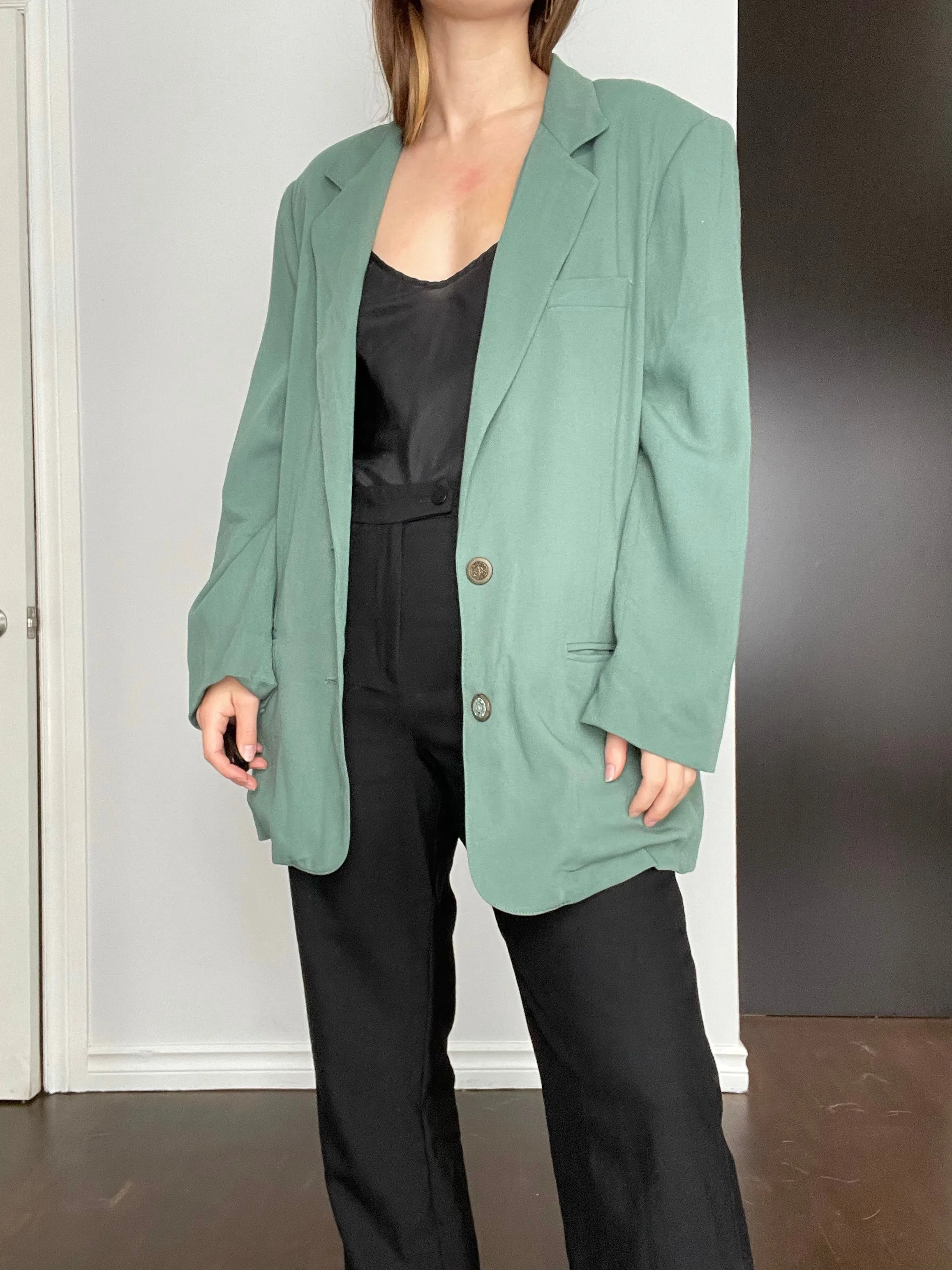 Early 90s Sage Blazer - M/L