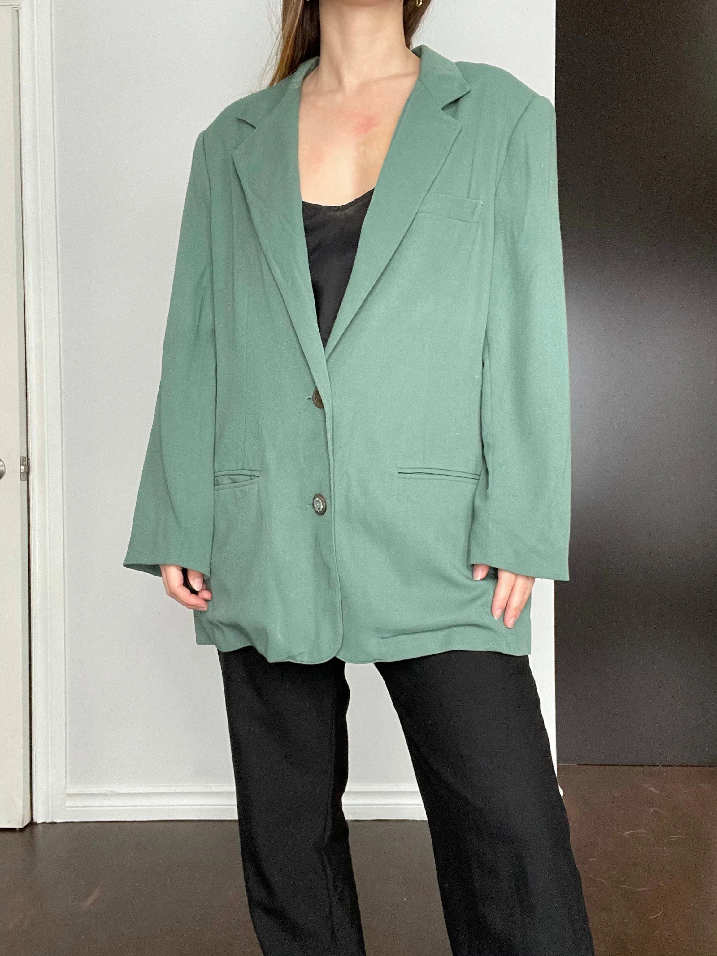 Early 90s Sage Blazer - M/L