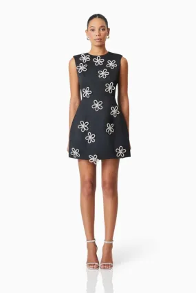 Elliatt Maiara Diamante Mini Dress in Black