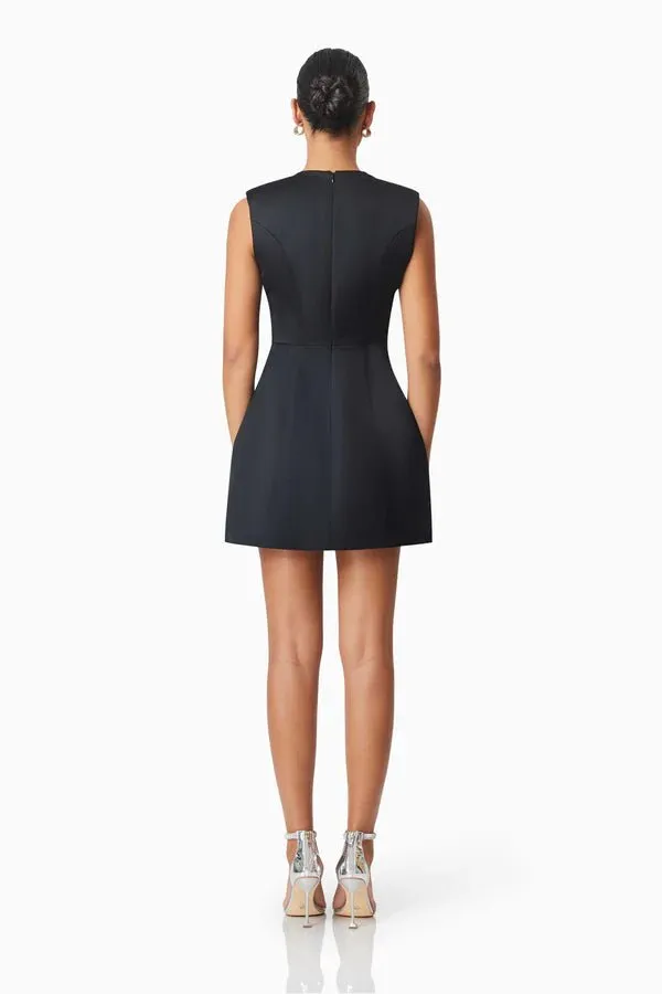 Elliatt Maiara Diamante Mini Dress in Black