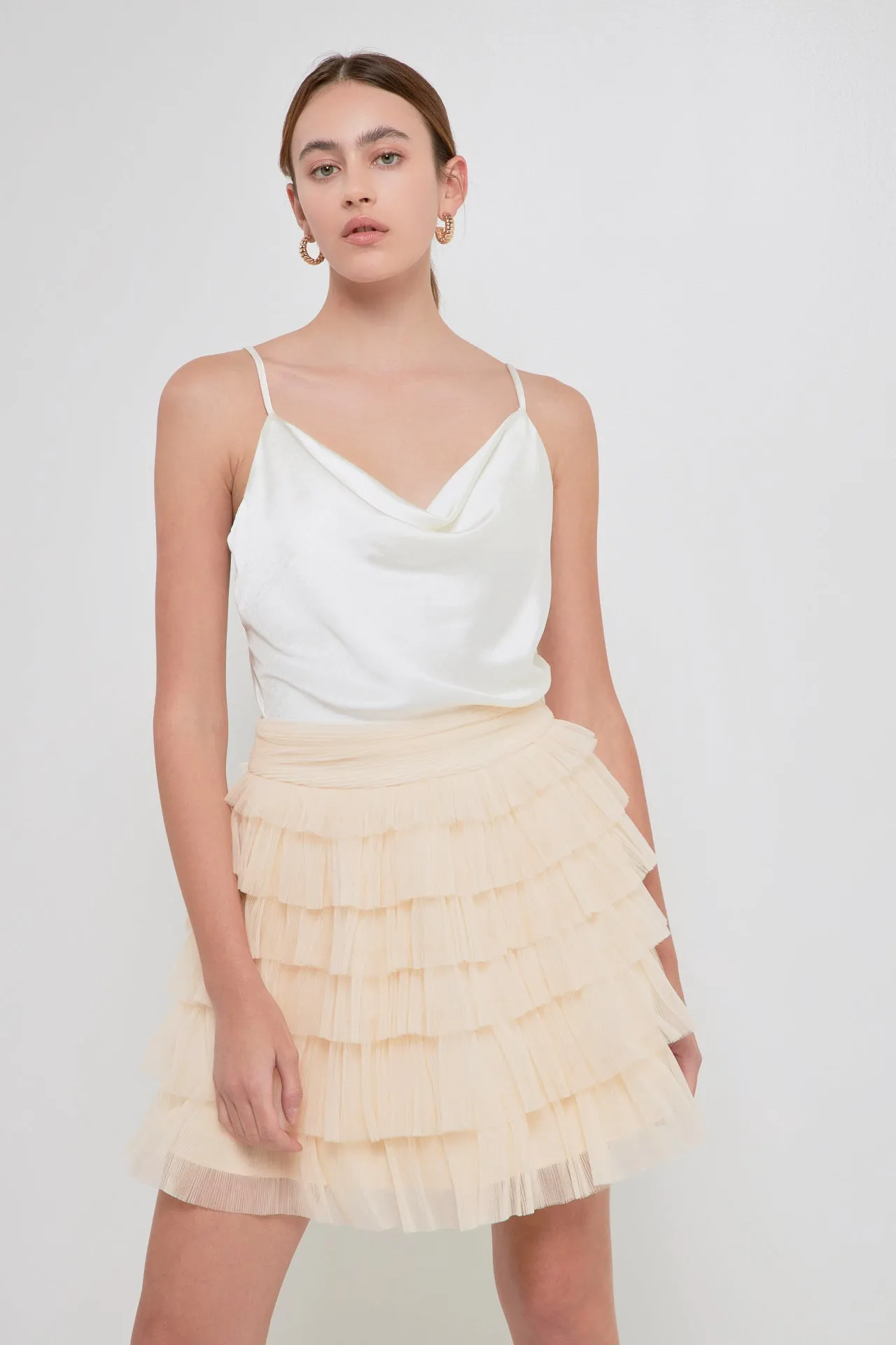 Endless Rose - Tiered Tulle Mini Skirt