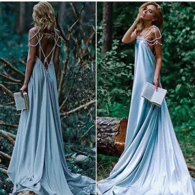 Ethereal dusty blue Wedding  Gown