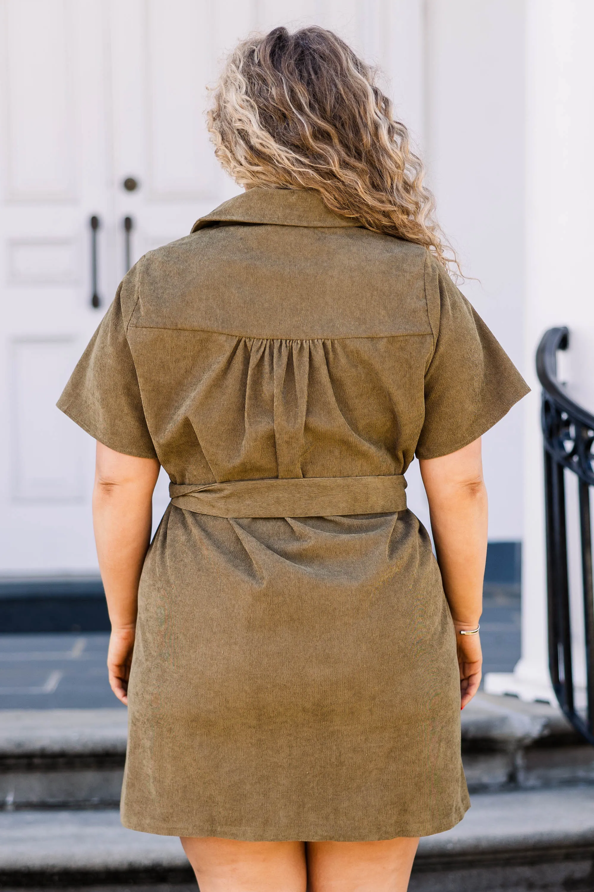 Ethereal Essence Dress, Olive