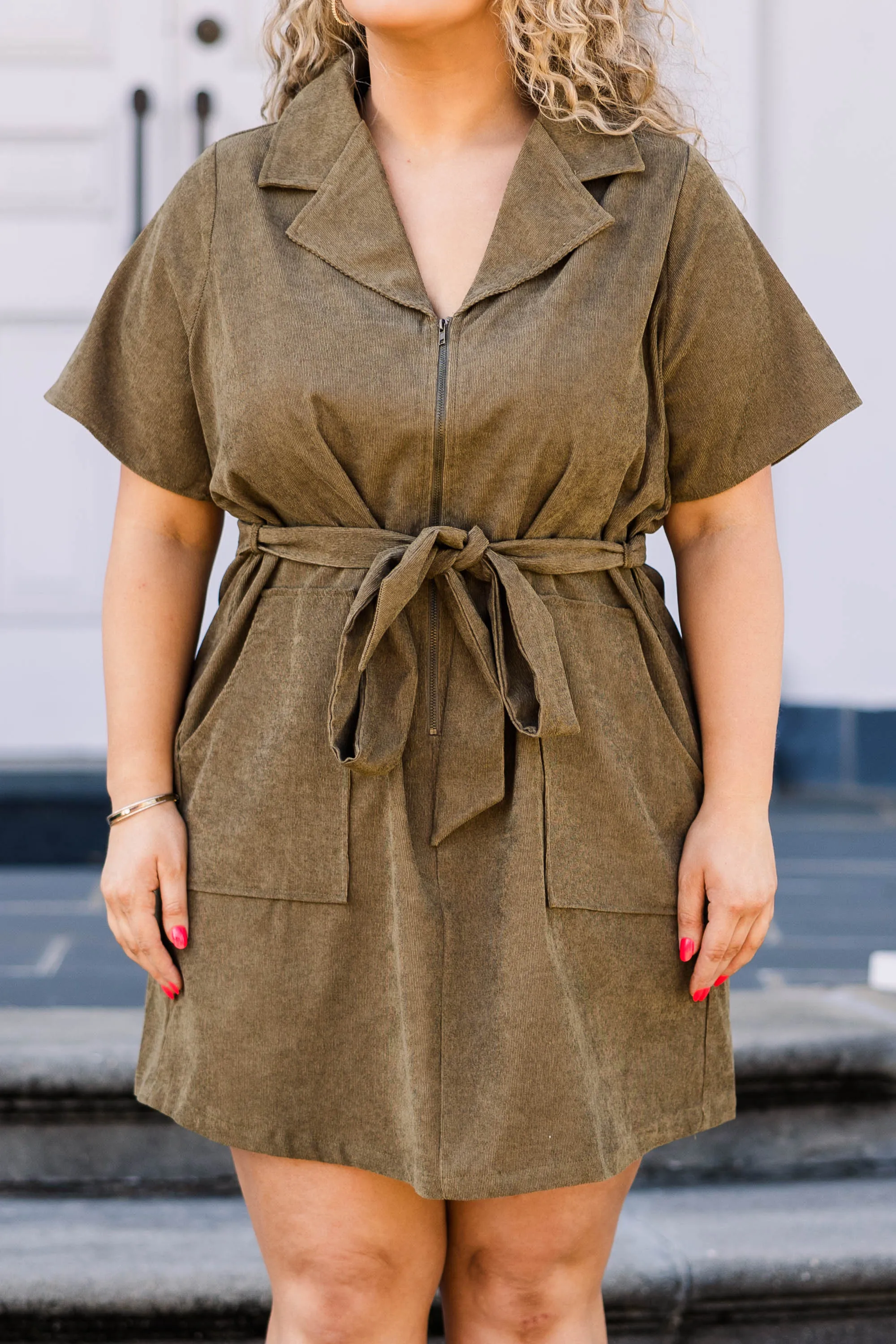 Ethereal Essence Dress, Olive