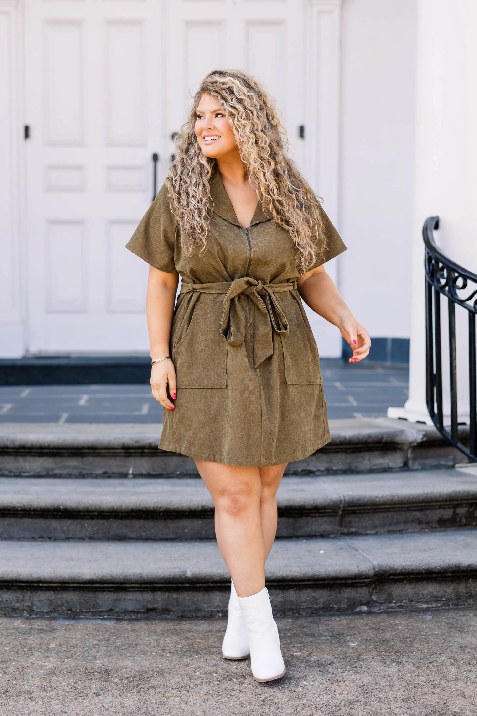 Ethereal Essence Dress, Olive