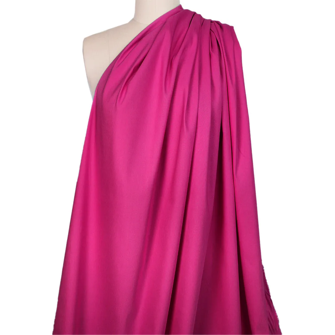 European linen/rayon stretch woven - raspberry