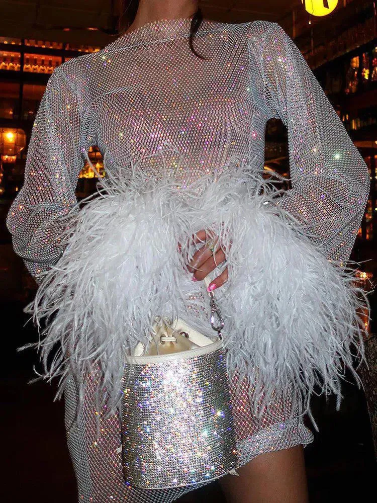 Felicité – Feather accents – Evening glamour dress