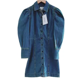 FRAME Denim Exaggerated Puff Long Sleeved Denim Dress XS