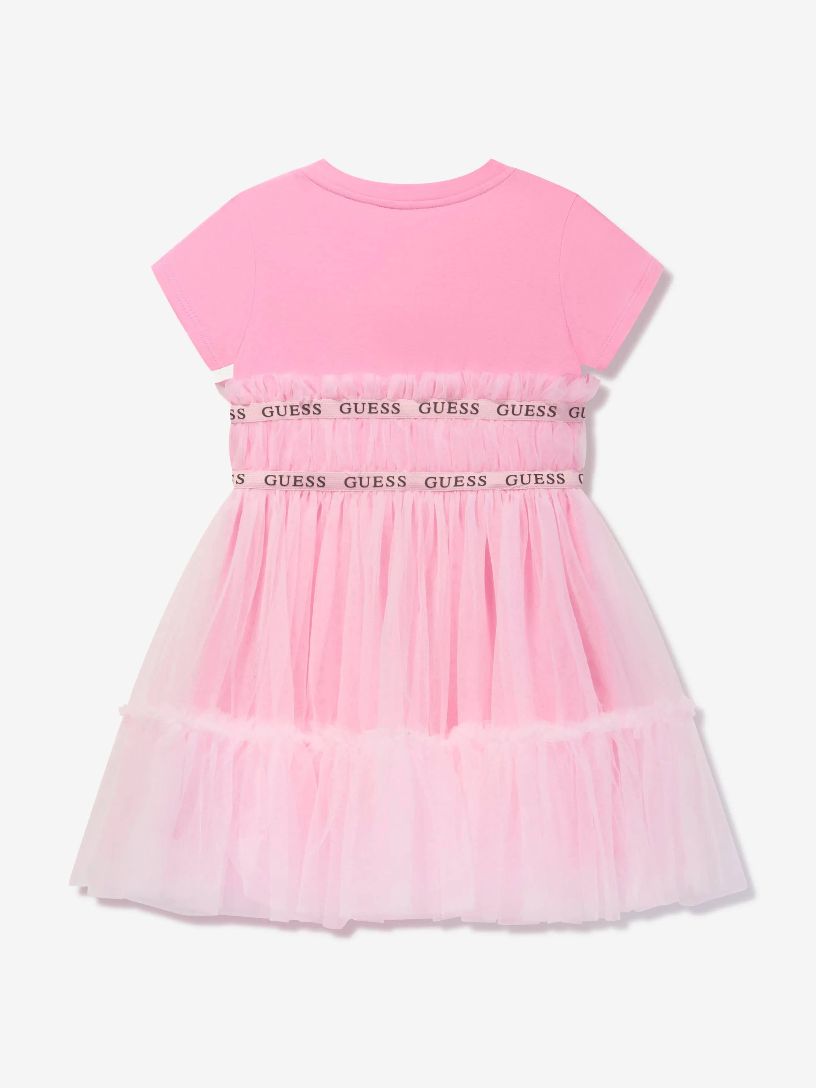 Guess Girls Tulle Dress in Pink