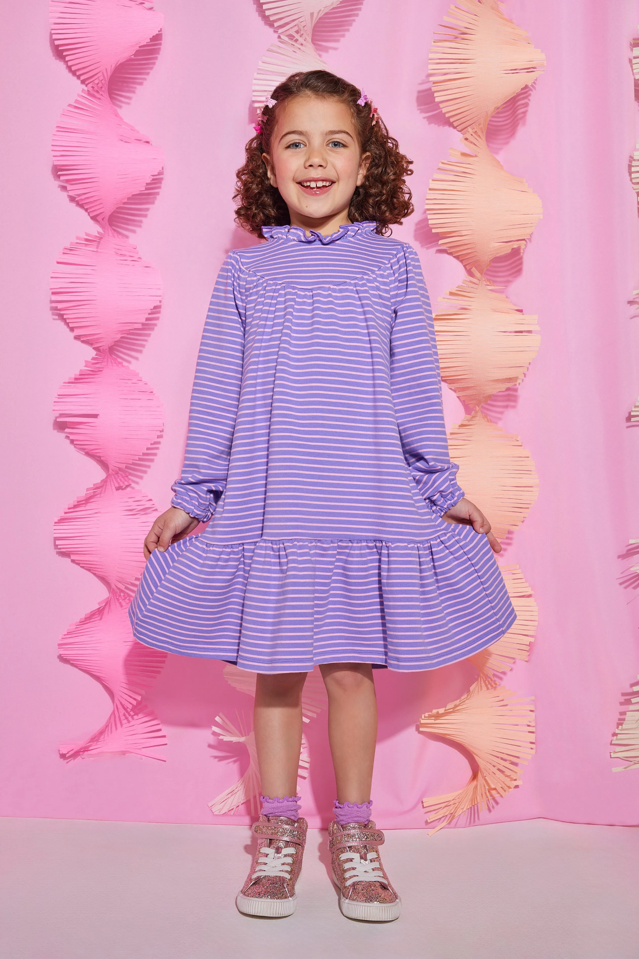 Jody Dress - Purple Stripe