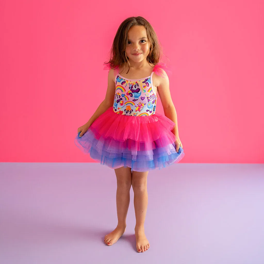Lisa Frank® Panda Painter Tulle Smocked Dress