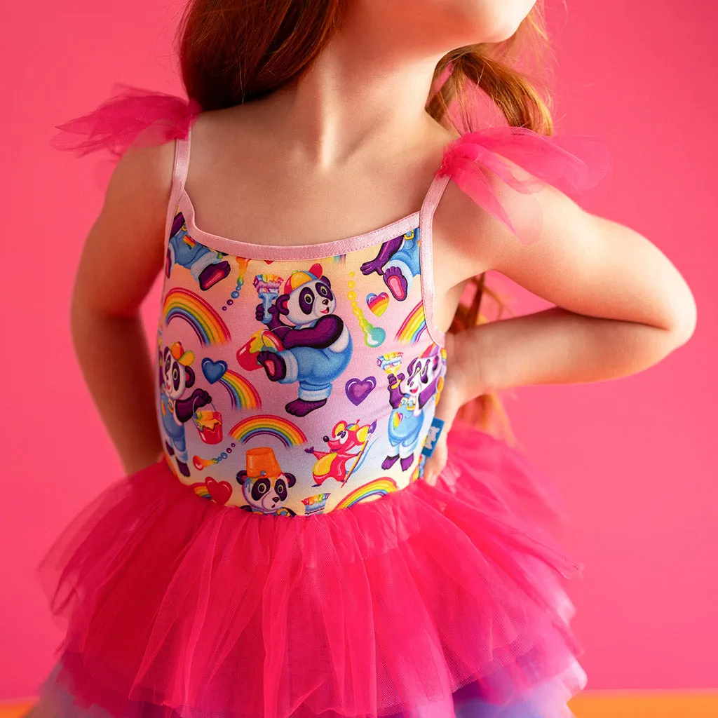 Lisa Frank® Panda Painter Tulle Smocked Dress
