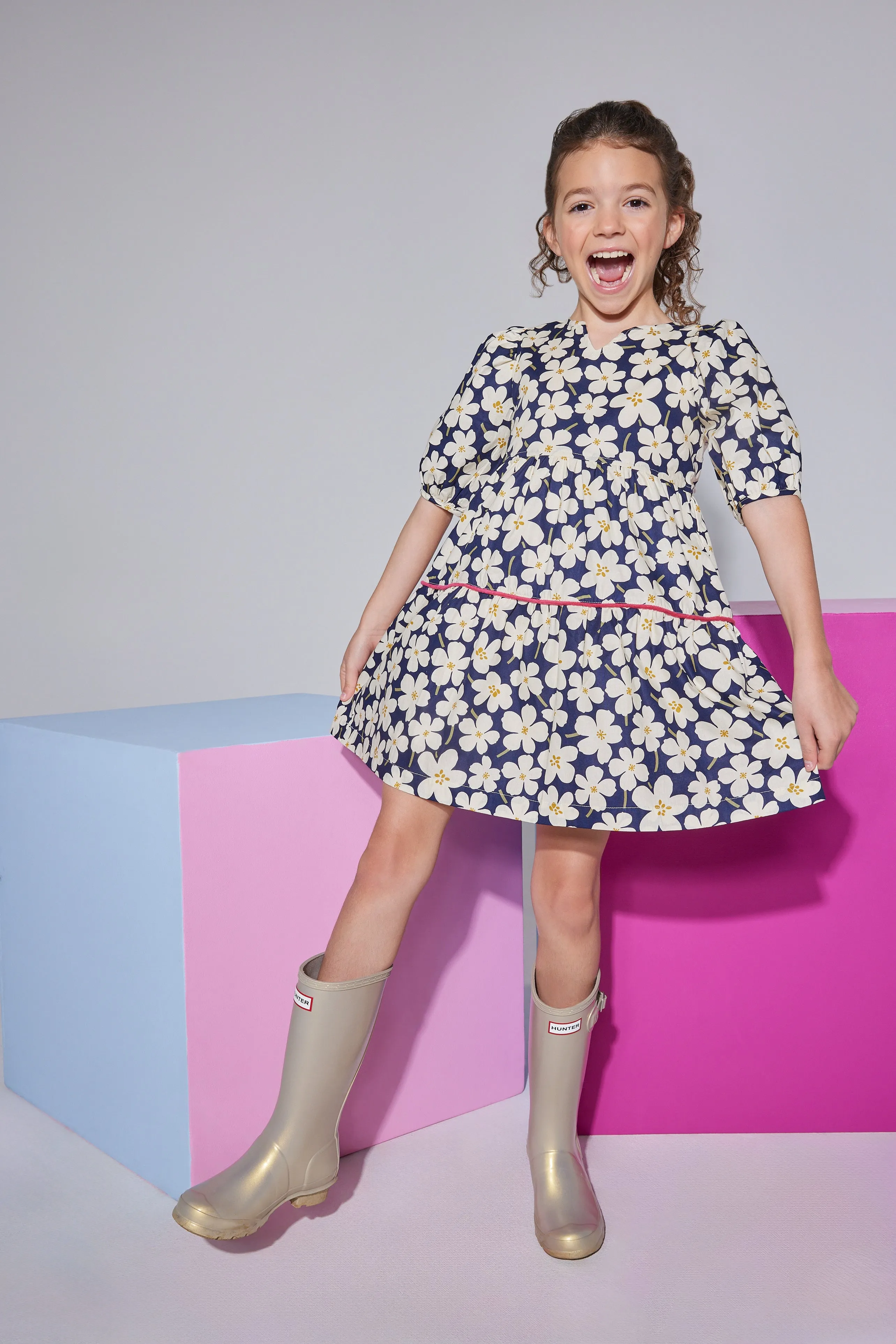 Madaket Dress - Navy Blooms