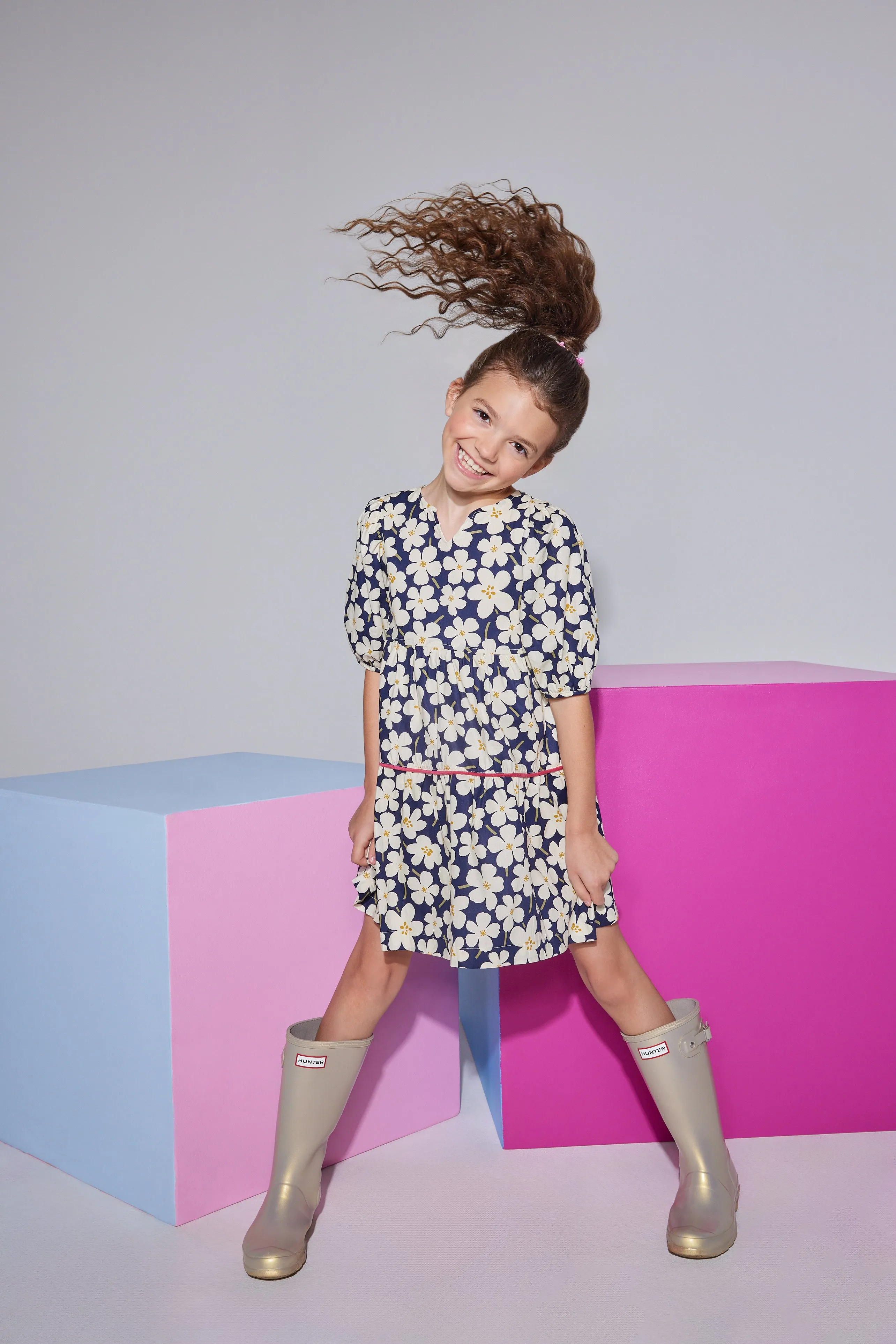 Madaket Dress - Navy Blooms