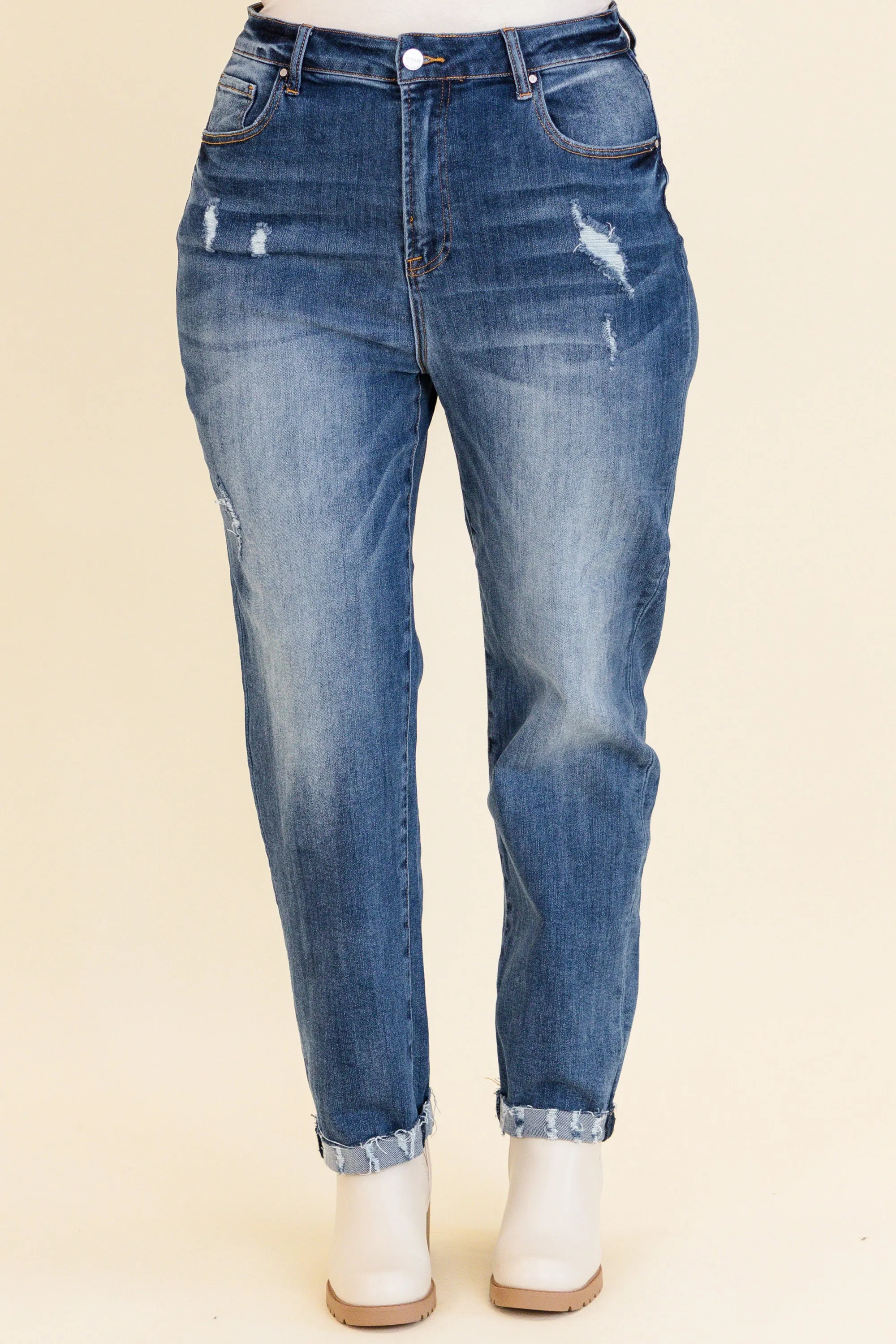 Matching Flames Jeans, Medium Wash
