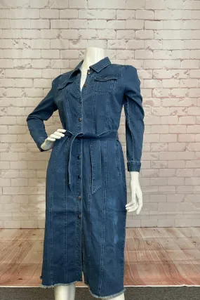 MEDIUM WASH DENIM DUSTER/DRESS