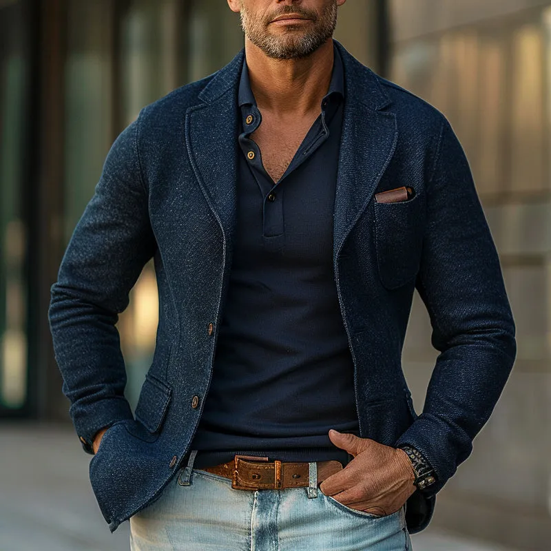 Men's Wedding Casual Knit Blazer 81323124X
