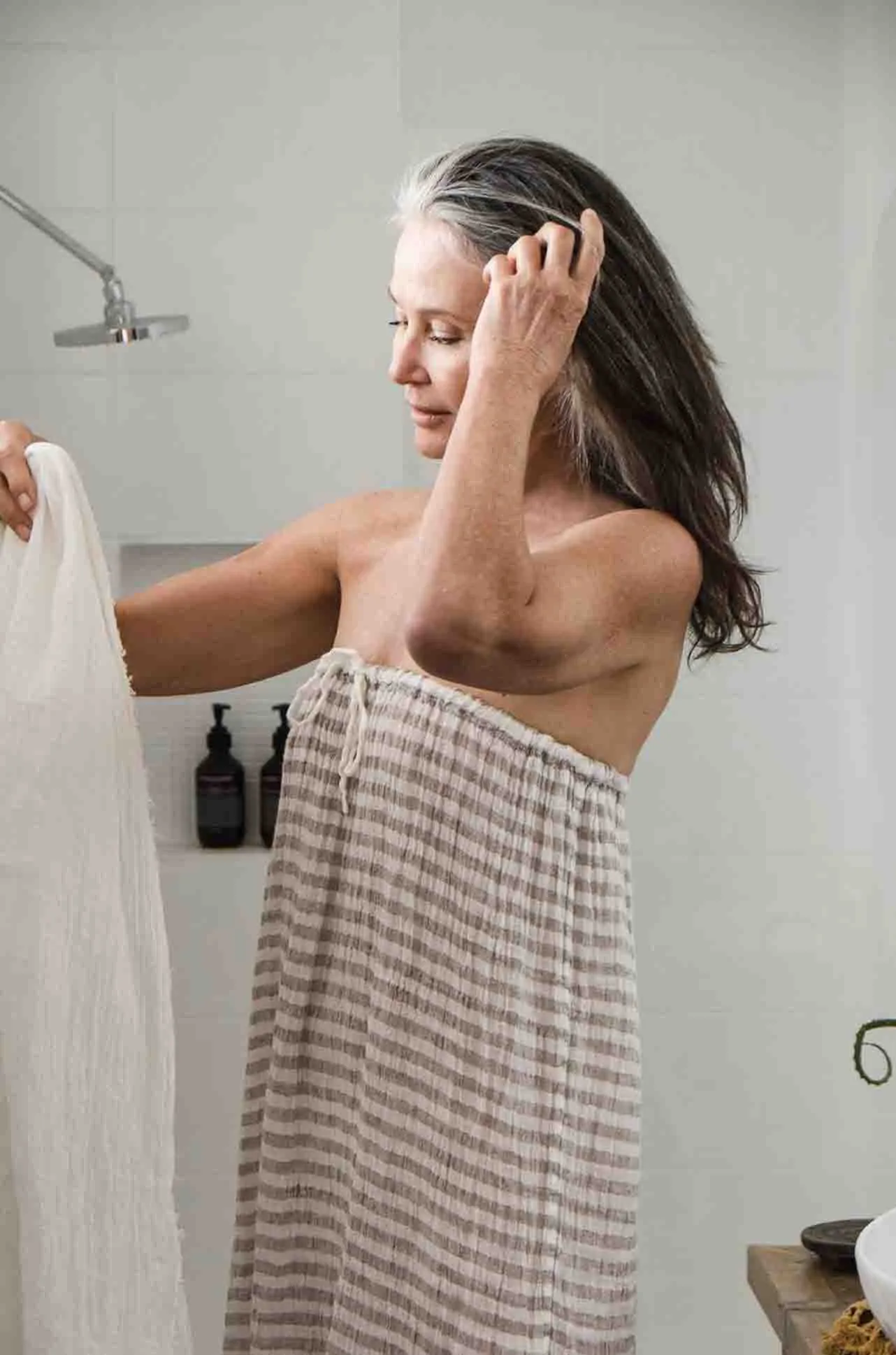 Momenti By La Bottega Di Brunella - Vestito Tubo in Riga Grey