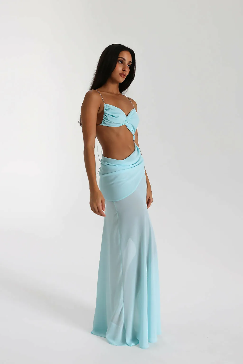 Natalie Rolt Dahlia Dress Baby Blue Size 8