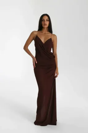 Natalie Rolt Magnolia Gown in Espresso