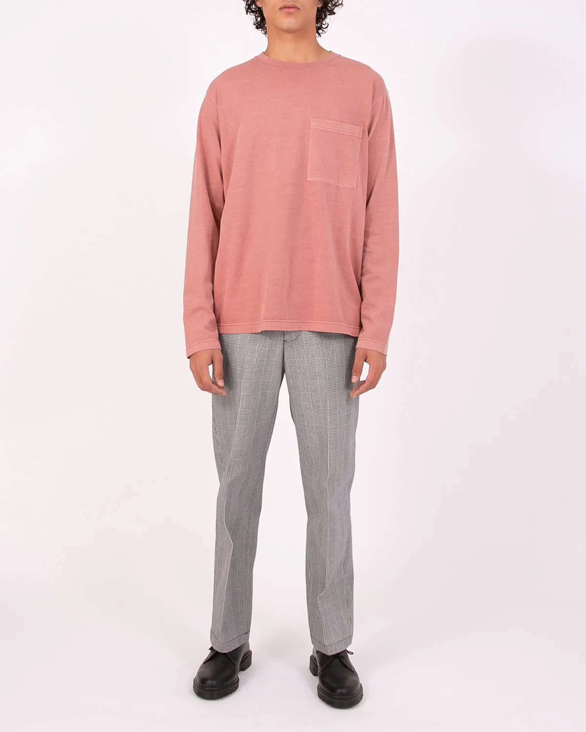 Natural Dyed Block LS Jersey - Brick